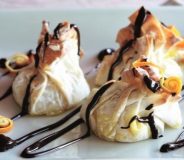 Saquito de naranja con chocolate